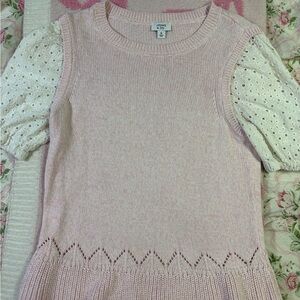 Crown & Ivy Baby Pink Knit Sweater
